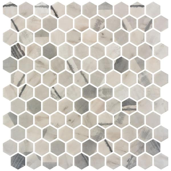 Apollo Tile Sparta White 12-in x 12-in Polished Natural Stone Marble Random Patterned Floor and Wall Tile (4.92-sq. ft/ Carton)