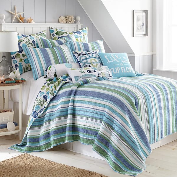 Vero 3-Piece Multicolored Cotton King Quilt Set