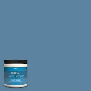 8 oz. #BIC-38 Honest Blue Satin Enamel Interior/Exterior Paint & Primer Color Sample