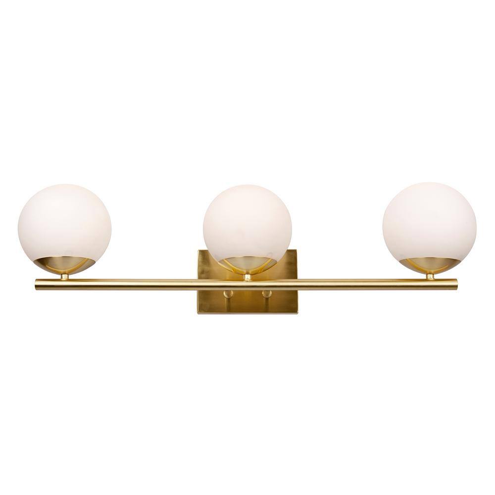 Sleek 30" Soft Gold Vanity Light with Satin Opal Glass