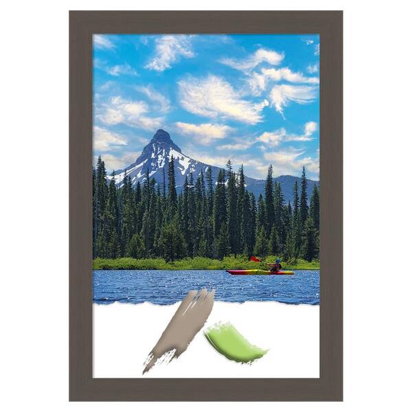Amanti Art Brushed Pewter Picture Frame Opening Size 20 x 30 in.