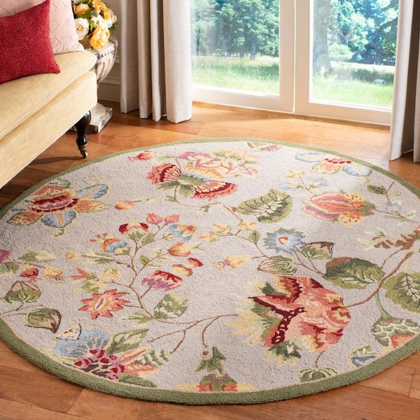 Chelsea Sage Doormat 3 ft. x 3 ft. Round Border Area Rug