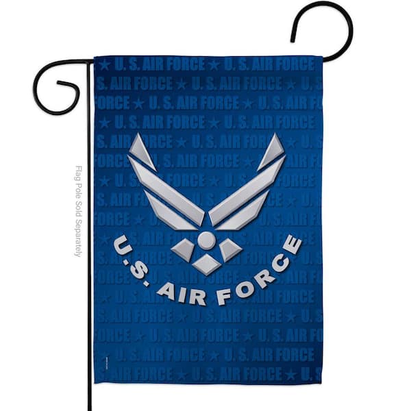 Breeze Decor 13 in. x 18.5 in. US Air Force Garden Flag Double-Sided Armed Forces Decorative Vertical Flags