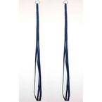 36 in. Navy Blue Fabric Plant Hangers (2-Pack)