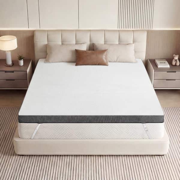 3 inch Extra Firm Gel Memory Foam Mattress Topper,Twin XL Size Bed Topper,Pain Relief,CertiPUR-US & Oeko-Tex Cert