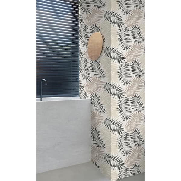 Walls Republic Beige Jungle Leaf Print Non-Woven Paper Non-Pasted Textured Wallpaper 57 sq. ft.