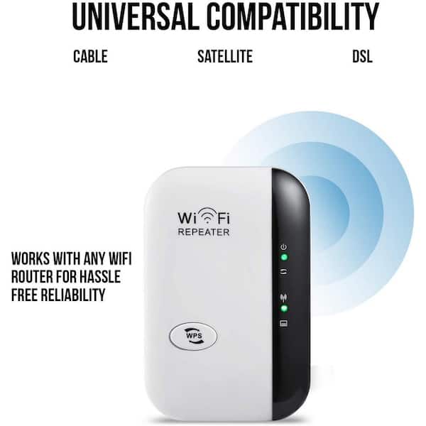 Duke mærkning kontoførende DARTWOOD Wireless Mesh WiFi Extender Range Repeater to Boost Wi-Fi Signal  and Eliminate Dead Zones Network Adapter, White WifiExtenderUS - The Home  Depot