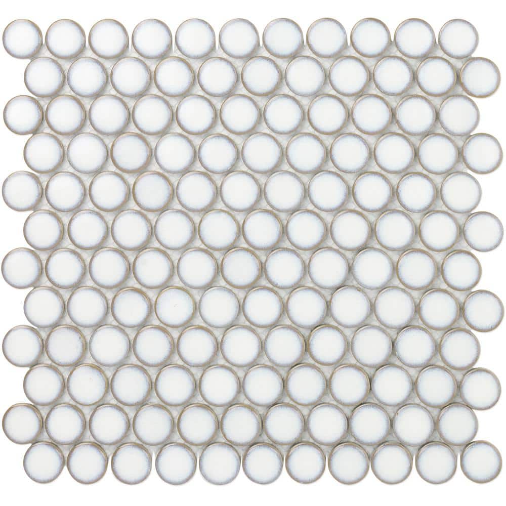 Joy Edged White 4 in. x 0.24 in. Polished Ceramic Floor and Wall Mosaic Tile Sample price history on PriceWatchPro