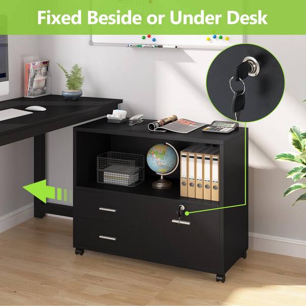 Mobile Lateral Filing Cabinet, Under Desk Lateral File Cabinet