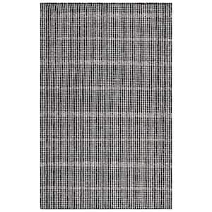 Abstract Black/Ivory 10 ft. x 14 ft. Classic Crosshatch Area Rug