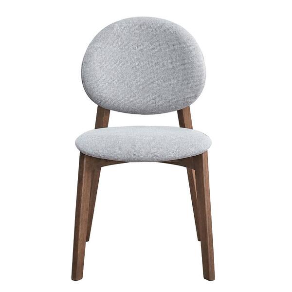 Acme Furniture Hadasa Light Gray Linen and Walnut Finish