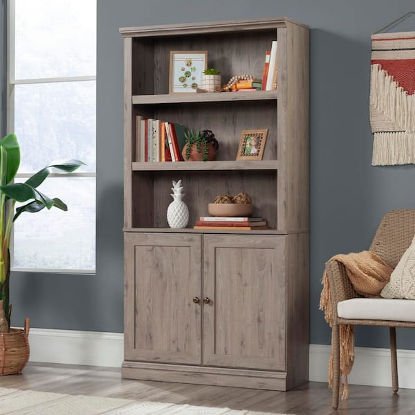 Select 69.76 in. Tall Laurel Oak Finish Engineered Wood 4-Shelf Bookcase