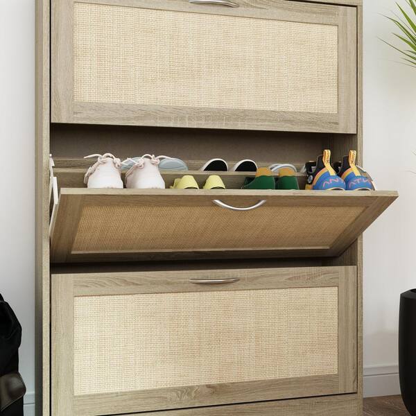 FUFU&GAGA 42.5 in. H x 31.5 in. W Burly Wood Color Wooden