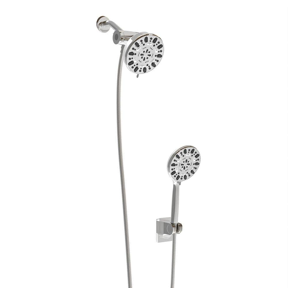 7-Spray Patterns 4.7 in. Dual Shower Heads Wall Mount and Handheld Shower H