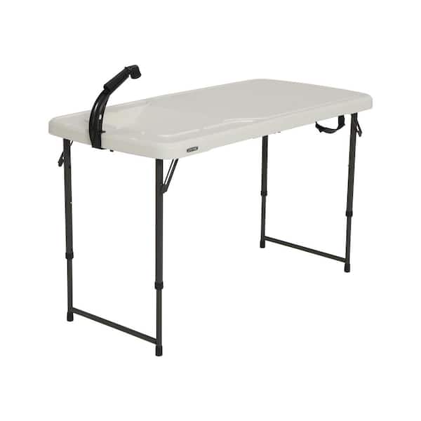 Lifetime 4 Adjustable Height Fold-in-Half Cleaning Table 280560 - The Home Depot