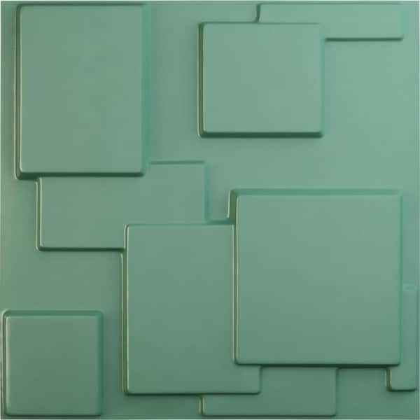 Ekena Millwork 19-5/8"W x 19-5/8"H Gomez EnduraWall Decorative 3D Wall Panel, Sea Mist (12-Pack for 32.04 Sq.Ft.)