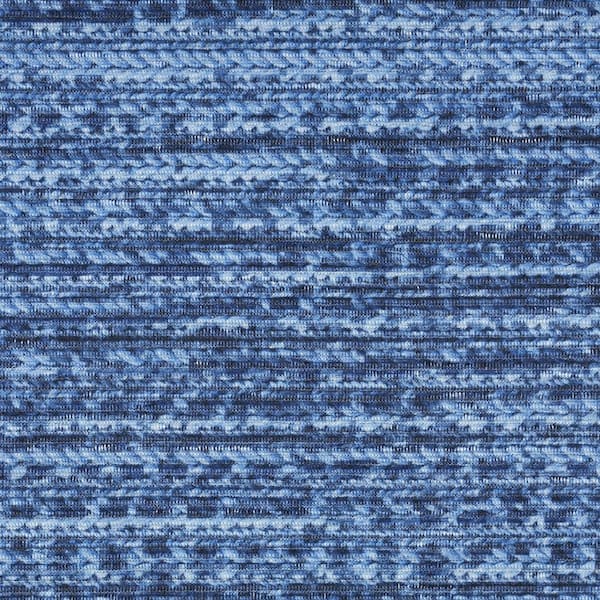 2 ft. x 10 ft. Blue Abstract Wahsable Area Rug