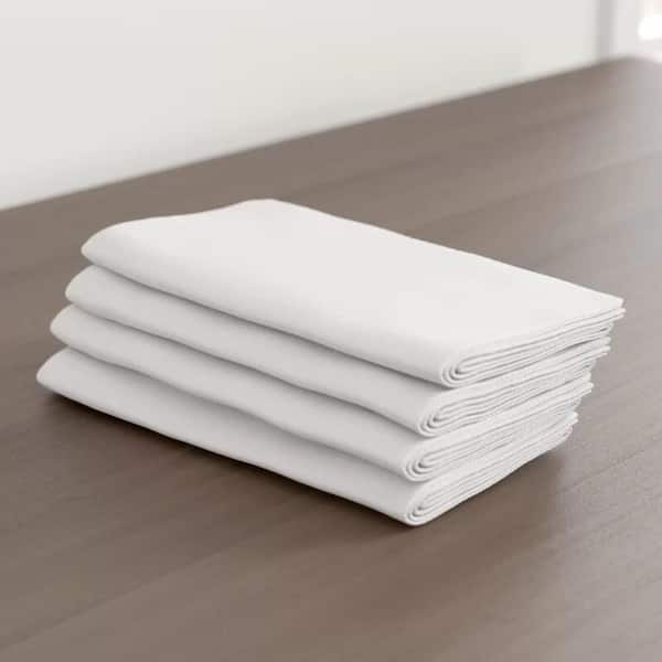 La Linen 10-Pack Polyester Poplin Napkin 18 by 18-Inch, Ivory