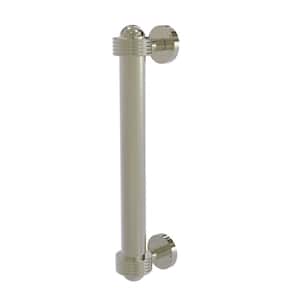 8 in. Center-to-Center Door Pull with Groovy Aents in Polished Nickel