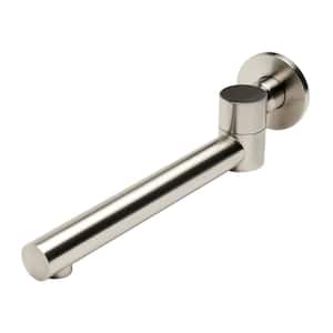 9.75 in. Wall-Mount Bath Spout with Foldable Ability in Brushed Nickel