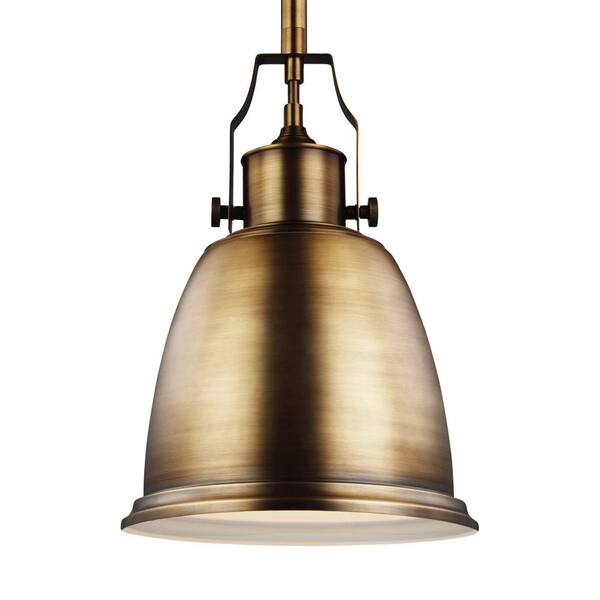 Generation Lighting Hobson 1-Light Aged Brass Pendant