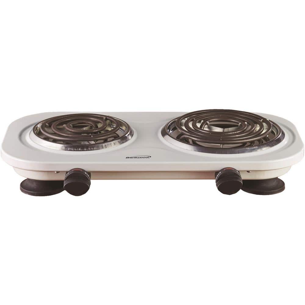 Brentwood Appliances Single Burner 6.5 in. White Electric Burner TS-321W -  The Home Depot