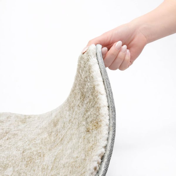 Dream Shag Premium Machine Washable Abstract ADS640 Ivory 5 ft. x 7 ft. 6 in. Area Rug