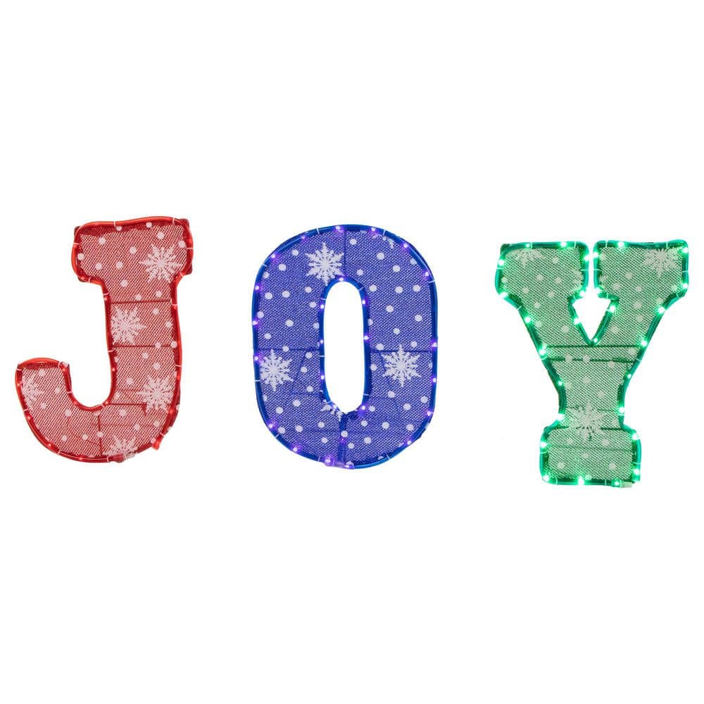 "14"" LED Lighted Traditional Colored 'Joy' Outdoor Christmas Decoration" price history on PriceWatchPro