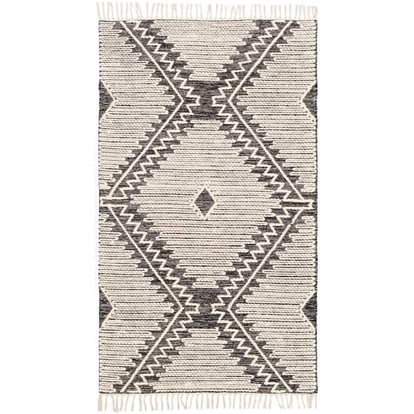 Norton Black/Cream 9 ft. x 12 ft. Indoor Area Rug