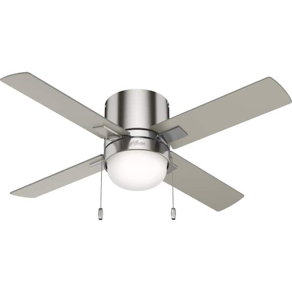 Hunter Minikin 44 in. Indoor Brushed Nickel Ceiling Fan with Light Kit