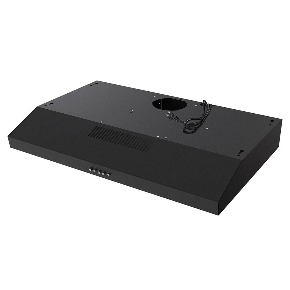 Streamline 30" Black Stainless Steel Under Cabinet Range Hood with LED Light