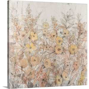 "Flowers In The Wind II" by Tim O'Toole 1-Piece Museum Grade Giclee Unframed Nature Art Print 24 in. x 24 in.