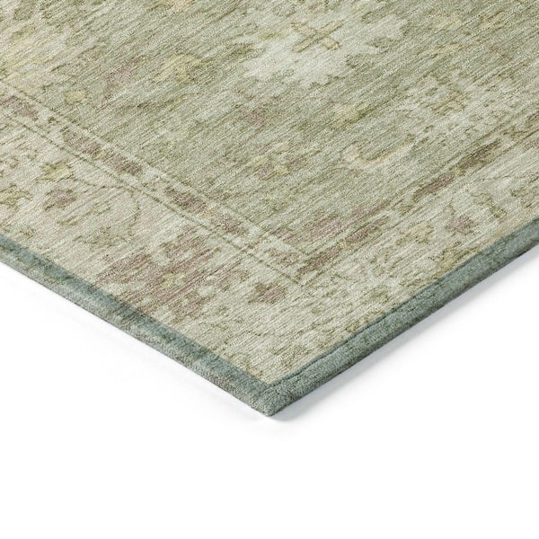 Chantille Machine Washable Indoor/Outdoor Abstract ACN2051 Sage 1 ft. 8 in. x 2 ft. 6 in. Accent Rug