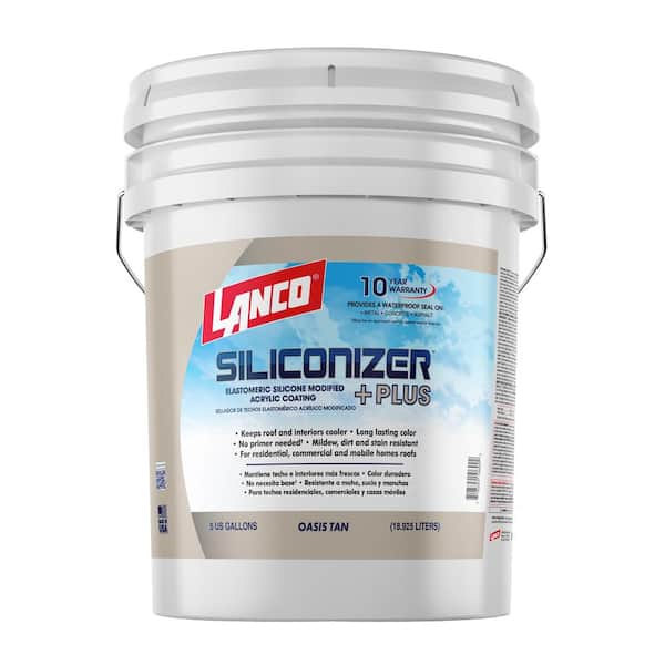 Siliconizer Plus 5 Gal. Acrylic Elastomeric Tan Reflective Roof Coating