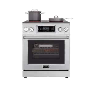 30 in. Electric Range Professional Range with Tilt Panel Digital Controls in Stainless-Steel