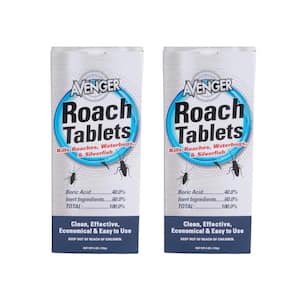 6 oz. Roach Killer Tablets, 40% Boric Acid, Odorless Formula, Kills Roaches, Ants, Water Bugs and more (2-Pack)