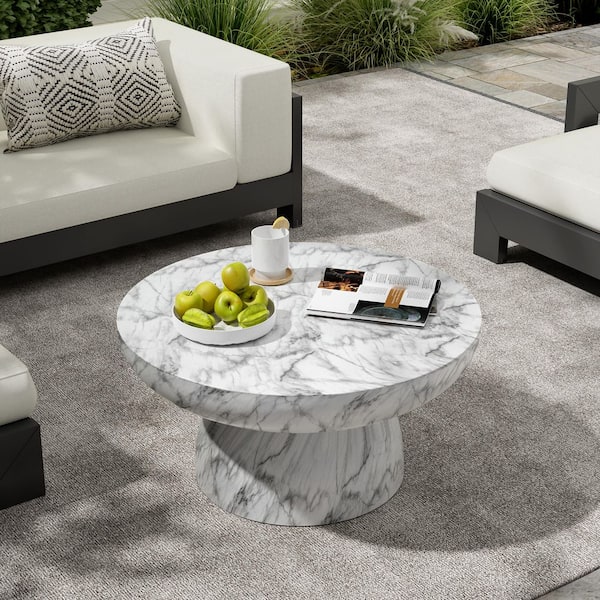 Outdoor Marble Magnesium Oxide Coffee Table for Both Indoor and