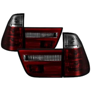 BMW E53 X5 00-06 4PCS Euro Style Tail Lights- Red Smoke