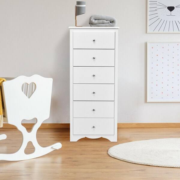SUNRINX White Finish 6 Drawer Chest Of Drawers Clothes Storage Bedroom sunrinx-white-finish-6-drawer-chest-of-drawers-clothes-storage-bedroom