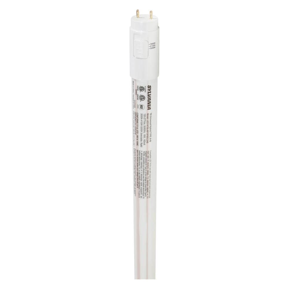 Sylvania 32-Watt Equivalent 4 Ft. Linear T8 Selectable CCT LED Tube ...