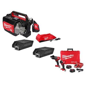 MX FUEL Lithium-Ion Cordless Briefcase Concrete Vibrator Kit with M18 FUEL Hammer Drill and Impact Driver Combo Kit