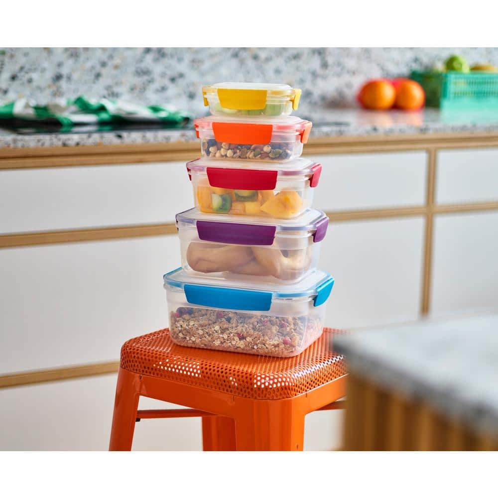 Multicolor BPA-Free Plastic Nesting Food Storage Container Set