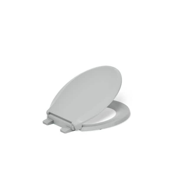 KOHLER Cachet Round Nightlight Quiet Close Toilet Seat in Ice Grey