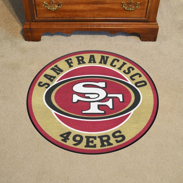 NFL San Francisco 49ers Red 2 ft. x 2 ft. Round Area Rug
