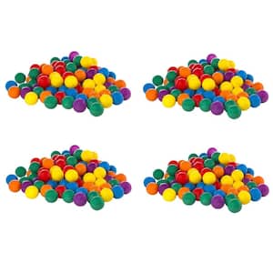 100-Pack Small Multi-Colored Plastic Fun Ballz for Bounce Houses (4-Pack)
