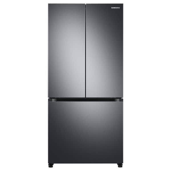 Samsung 19.5 cu. ft. 3-Door French Door Smart Refrigerator in Fingerprint Resistant Black Stainless Steel, Standard Depth