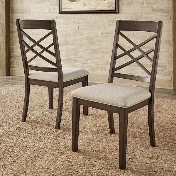 Brown Espresso Finish Dining Chairs (Set of 2)