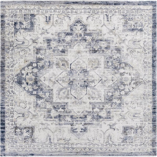 Artistic Weavers Dominga Blue Medallion 8 ft. Square Indoor Area Rug