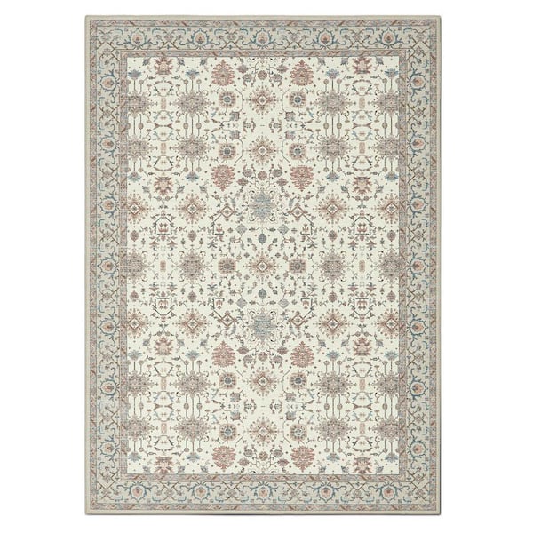 Laura Ashley Gray 3 ft. x 5 ft. Medallion Turkish Chenille Area