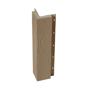 5/4 in. x 4 in. x 10 ft. French Gray Woodgrain Composite Prefinished Outside Corner Trim w/ Nail Fin